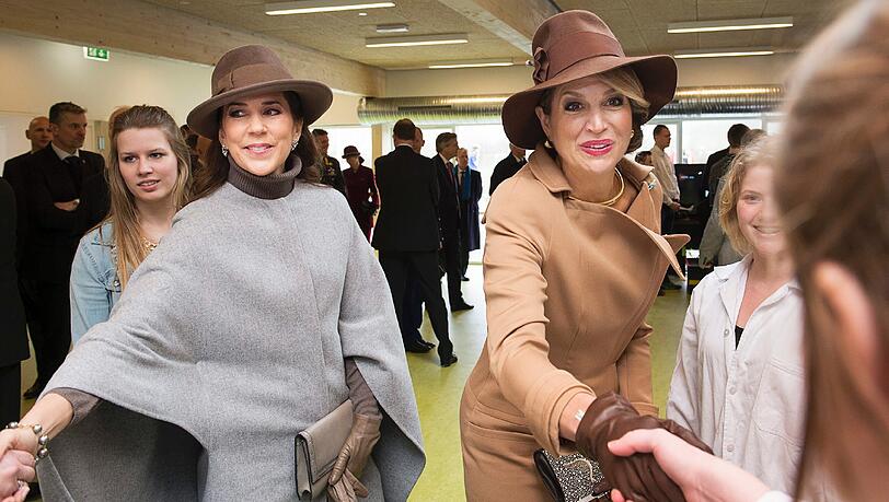 Kronprinzessin Mary von Dänemark mit Königin Máxima der Niederlande Kronprinzessin Mary von Dänemark mit Königin Máxima der Niederlande