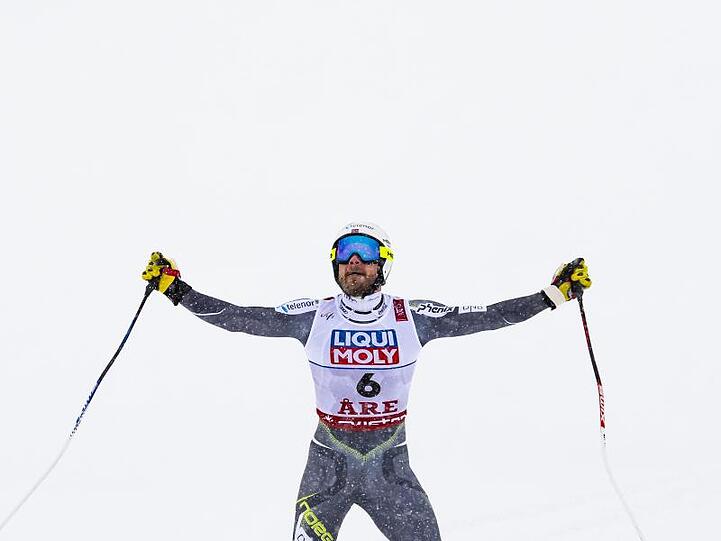 Kjetil Jansrud landete nur 0,02 Sekunden vor seinem Teamkollegen Svindal.