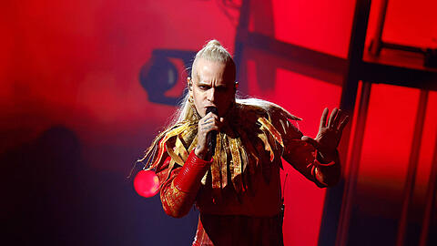 "Lord of the Lost"-Frontmann Chris Harms bei den Proben zum ESC-Vorentscheid 2023