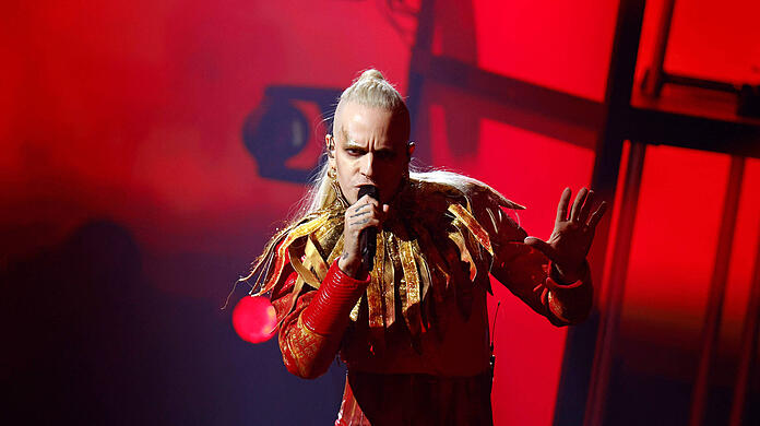 "Lord of the Lost"-Frontmann Chris Harms bei den Proben zum ESC-Vorentscheid 2023