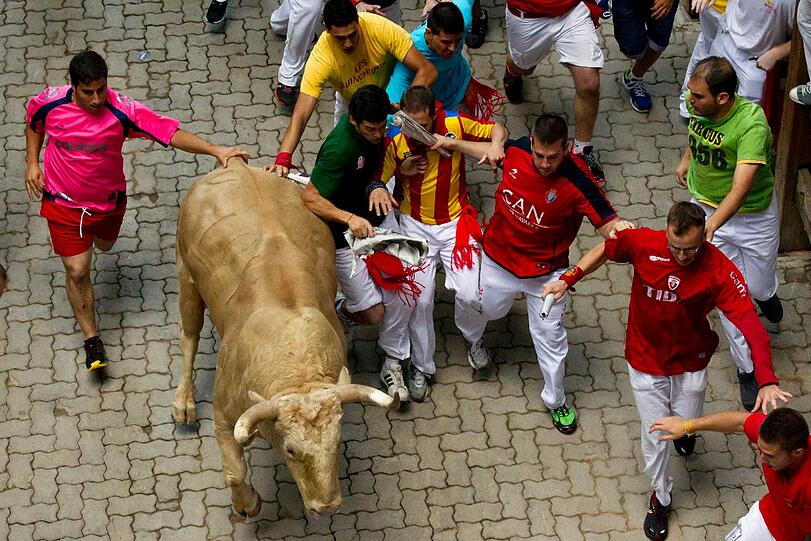 Stierhatz brutal: Aktuelle Bilder aus Pamplona.