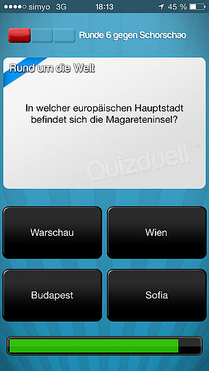 Die Antwort ist: Budapest