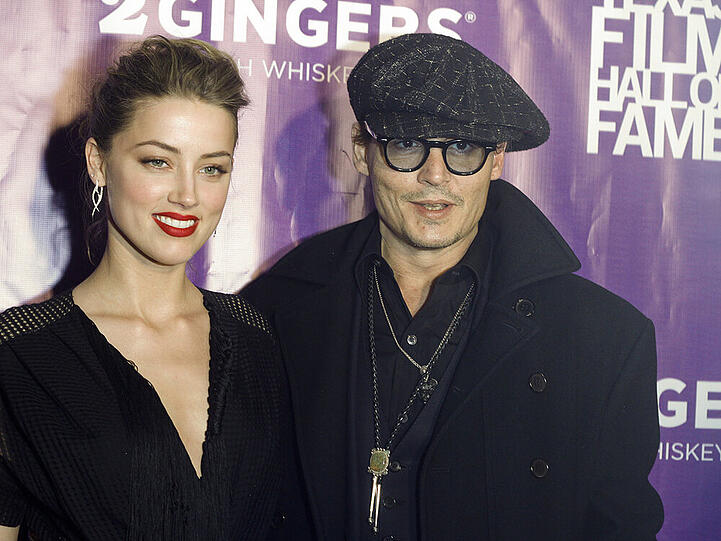 Amber Heard mit ihrem Johnny Depp in Austin