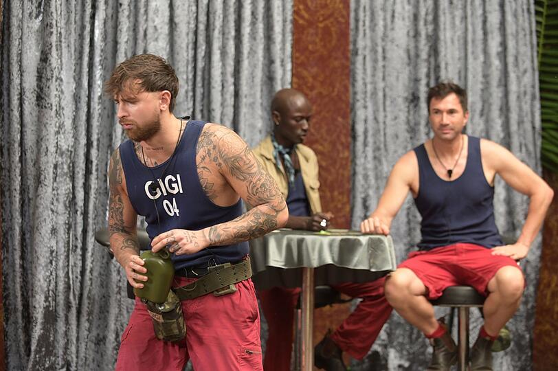 Gigi Birofio, Papis Loveday und Lucas Cordalis sind sichtlich mitgenommen.