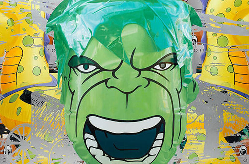 Sanftes grünes Monster: der Hulk in der Ausstellung.