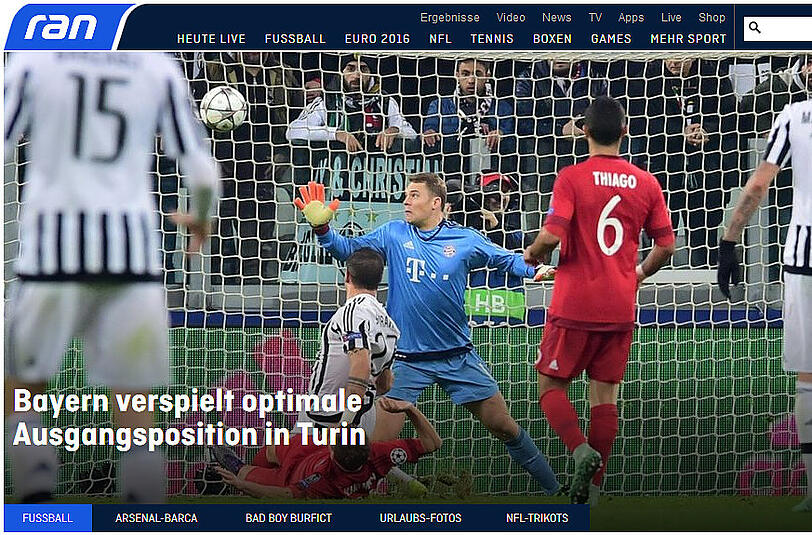 Pressestimmen zum 2:2 der Bayern in Turin