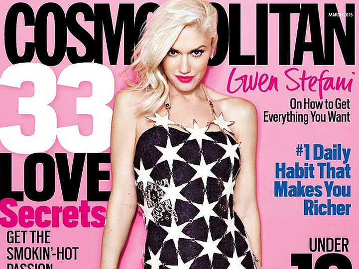 Gwen Stefani auf dem Cover der US-Ausgabe der "Cosmopolitan"