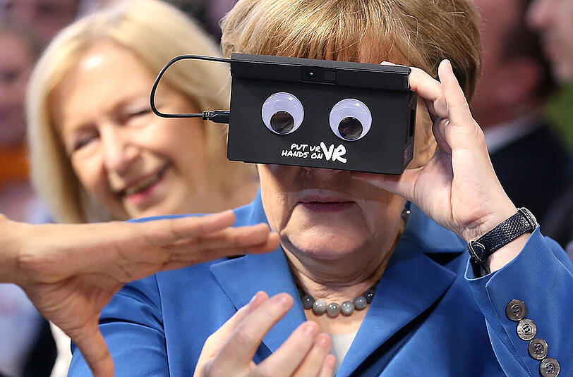 Bundeskanzlerin Angela Merkel und US-Präsident Barack Obama waren am Montag zu Besuch auf der Hannover Messe. Die Bilder.
