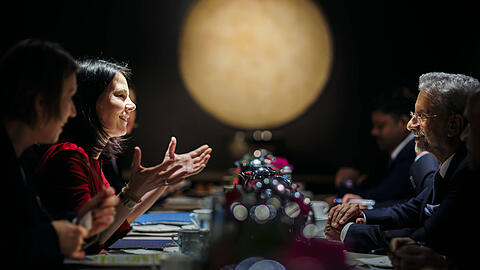 Annalena Baerbock  trifft den Außenminister von Indien, Subrahmanyam Jaishankar.