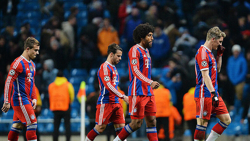 Die Bayern-Spieler mussten am Ende doch als Verlierer vom Platz gehen in der Champions-League-Partie bei Manchester City. Die Bayern-Spieler mussten am Ende doch als Verlierer vom Platz gehen in der Champions-League-Partie bei Manchester City.