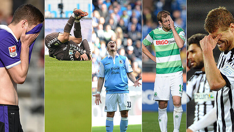 Aue, Pauli, 1860, Fürth und Aalen - diese fünf Teams kämpfen noch gegen den Abstieg. Aue, Pauli, 1860, Fürth und Aalen - diese fünf Teams kämpfen noch gegen den Abstieg.