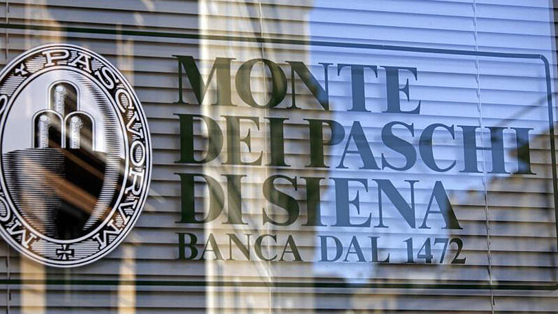 Italienische Krisenbank Monte dei Paschi di Siena in Rom. Die Kapitallücke der Bank liegt nach Berechnungen der EZB bei 8,8 Milliarden Euro.