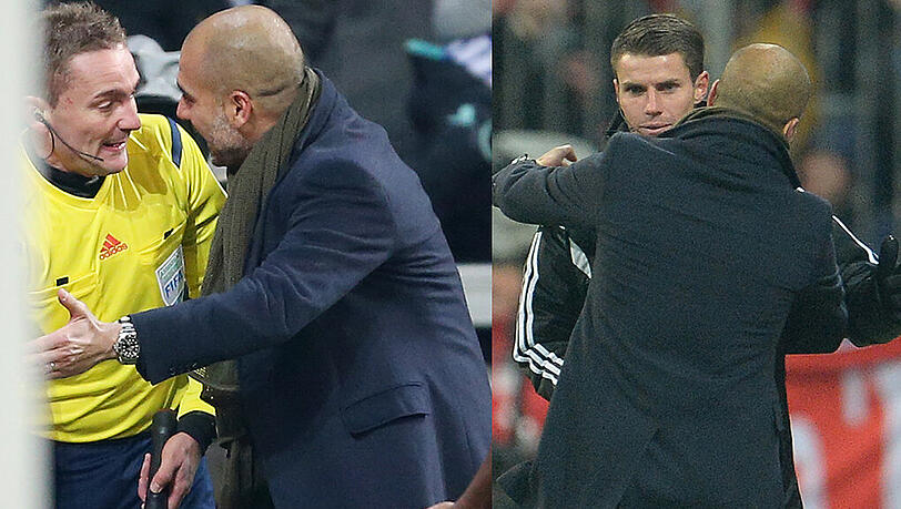 Nicht immer tadellos an der Seitenlinie: Bayern-Trainer Pep Guardiola. Nicht immer tadellos an der Seitenlinie: Bayern-Trainer Pep Guardiola.