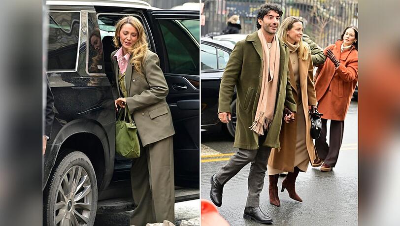 Blake Lively (l.) und Justin Baldoni im Februar auf dem Weg ins Gericht. Blake Lively (l.) und Justin Baldoni im Februar auf dem Weg ins Gericht.