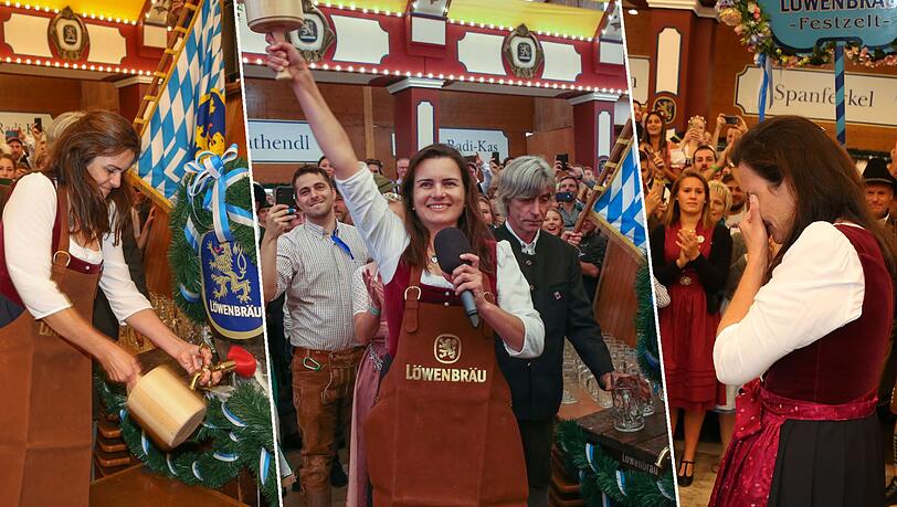 Mit drei Schlägen angezapft. Wiesn-Wirtin Stephanie Spendler hat ihre Premiere heil überstanden. Schon davor wird sie von ihren Gefühlen übermannt. Mit drei Schlägen angezapft. Wiesn-Wirtin Stephanie Spendler hat ihre Premiere heil überstanden. Schon davor wird sie von ihren Gefühlen übermannt.