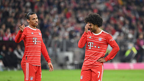Zwei Sorgenkinder des FC Bayern: Leroy Sané (l.) und Serge Gnabry.