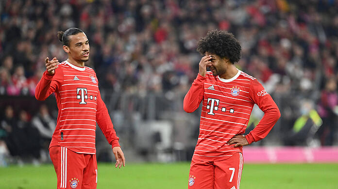 Zwei Sorgenkinder des FC Bayern: Leroy Sané (l.) und Serge Gnabry.