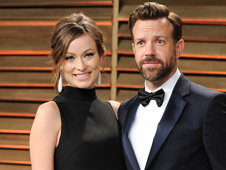 Olivia Wilde and Jason Sudeikis 2014 auf einer Oscar-Party
