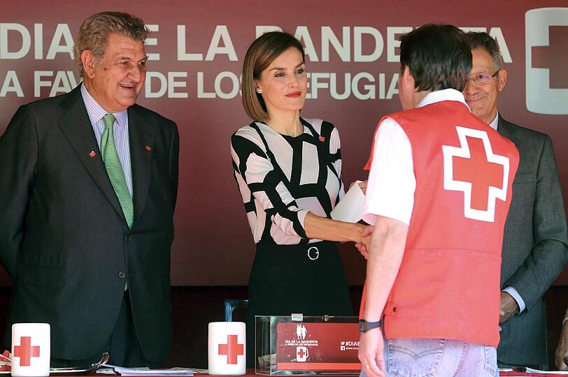 Königin Letizia von Spanien bei einer Spendenveranstaltung für Flüchtlinge in Madrid.