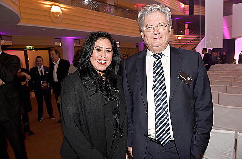 Münchens neues Power-Paar: Nagia El-Sayed und Sigmund Gottlieb bei der &bdquo;Best Brands&ldquo;-Gala.
