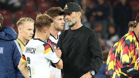 Obwohl er gerne geblieben w&auml;re, schickte Bundestrainer J&uuml;rgen Klopp seinen Kapit&auml;n Joshua Kimmich nach Hause.
