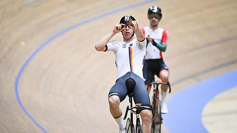 Tim Torn Teutenberg gewann zum EM-Start in Grenchen Gold im Ausscheidungsfahren.