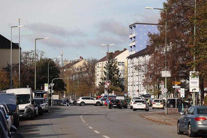 Neu: die Balanstraße stadtauswärts Richtung Neubiberg.