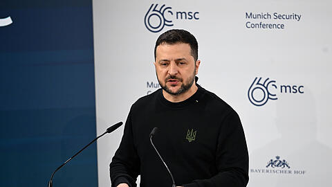 Wolodymyr Selenskyj, Präsident der Ukraine, spricht während der 60. Münchner Sicherheitskonferenz.