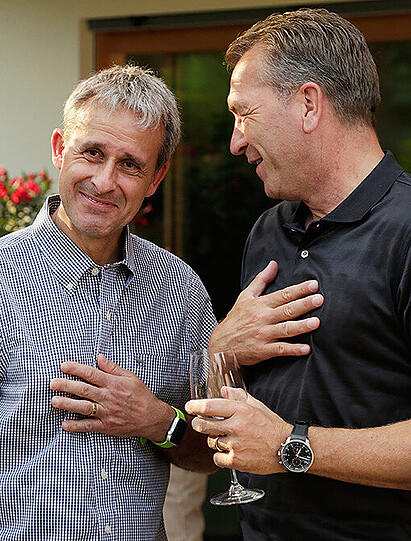 Pierre Littbarski und Anddreas Köpke.