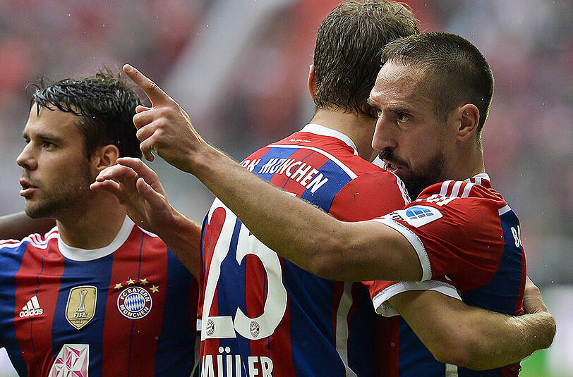 Franck Ribery (r.) erzielte gegen den VfB Stuttgart das 2:0