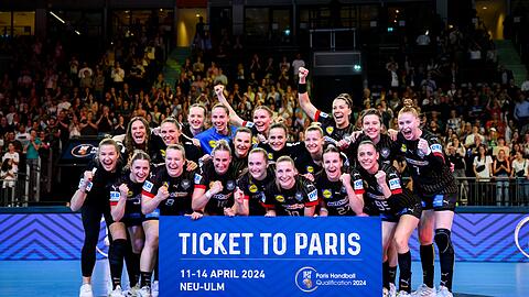 Die Handballerinnen freuen sich auf die Olympischen Spiele in Paris.