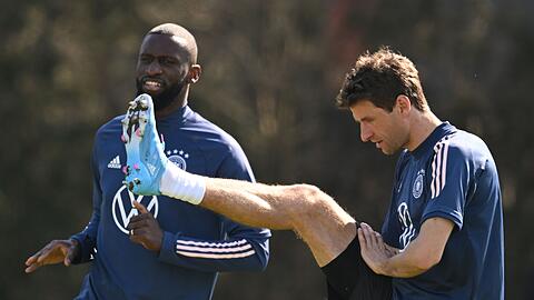 Thomas Müller beim Training der Nationalmannschaft.