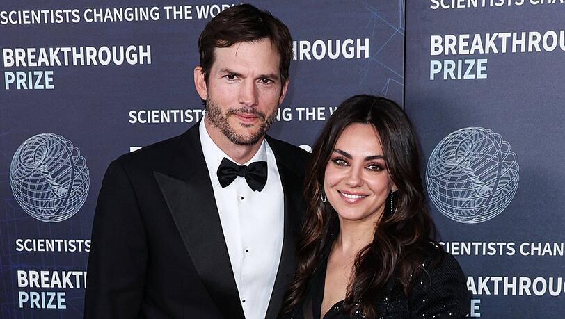 Ashton Kutcher und Mila Kunis bei der Verleihung der Breakthrough Prizes.