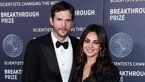 Ashton Kutcher und Mila Kunis bei der Verleihung der Breakthrough Prizes.