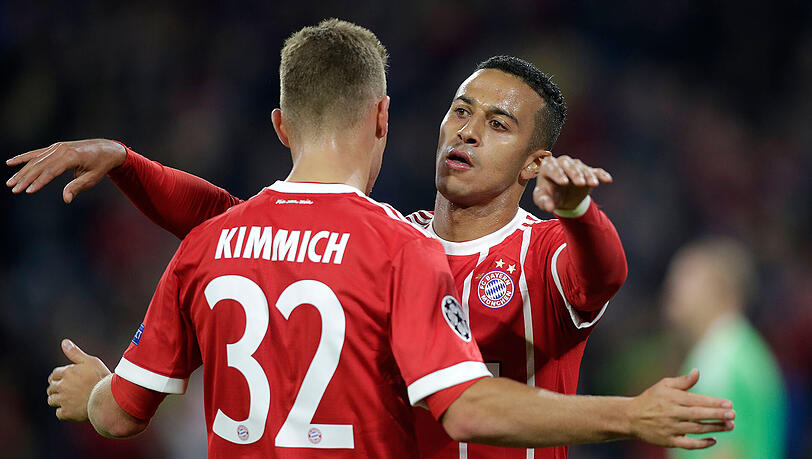 Zwei Bayern-Stars, auf die es gegen Paris Saint-Germain besonders ankommt: Joshua Kimmich (l.) und Spielmacher Thiago. Zwei Bayern-Stars, auf die es gegen Paris Saint-Germain besonders ankommt: Joshua Kimmich (l.) und Spielmacher Thiago.