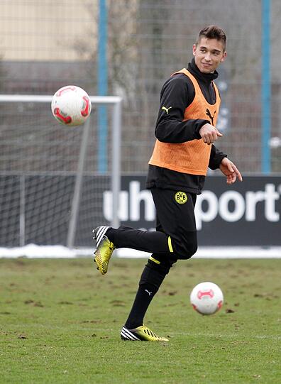 Die Dortmunder auf dem Trainingsgelände des TSV 1860 München