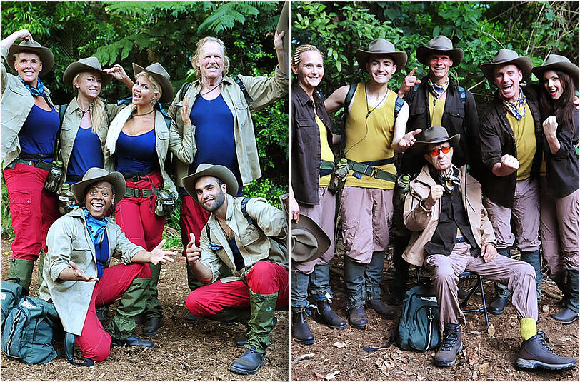 Getrennte Team im RTL-Dschungelcamp: Links das "Base Camp" und rechts das Camp "Snake Rock".