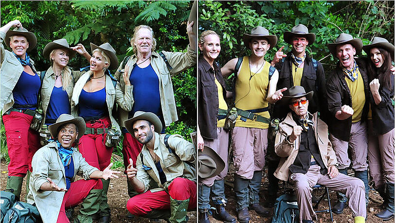 Getrennte Team im RTL-Dschungelcamp: Links das "Base Camp" und rechts das Camp "Snake Rock". Getrennte Team im RTL-Dschungelcamp: Links das "Base Camp" und rechts das Camp "Snake Rock".