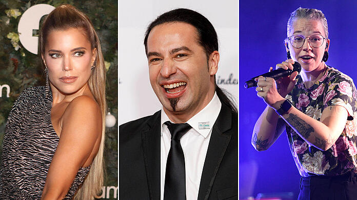 Model, Comedian und Profi-Sänger traten in den bisherigen Staffeln von "The Masked Singer" an.  Auch Model Sylvie Meis (l.), Comedian  Bülent Ceylan und Sängerin Stefanie Heinzmann steckten bisher unter den fantasievollen Kostümen.