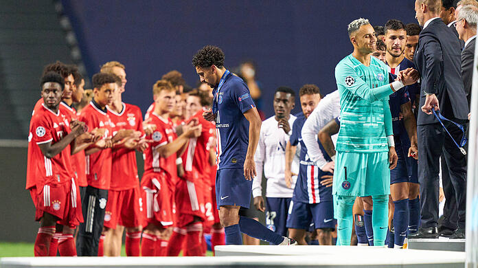 Geschlagen im Champions-League-Endspiel: PSG-Star Marquinhos nach der 0:1-Finalpleite gegen den FC Bayern am 23. August 2020 in Lissabon.