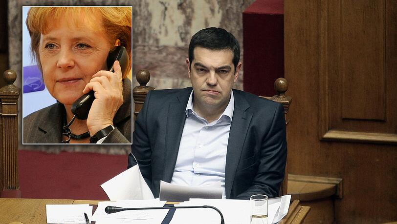 Um eine Lösung für das pleitebedrohte Griechenland zu finden, haben Angela Merkel und Alexis Tsipras am Sonntag miteinander telefoniert. Um eine Lösung für das pleitebedrohte Griechenland zu finden, haben Angela Merkel und Alexis Tsipras am Sonntag miteinander telefoniert.
