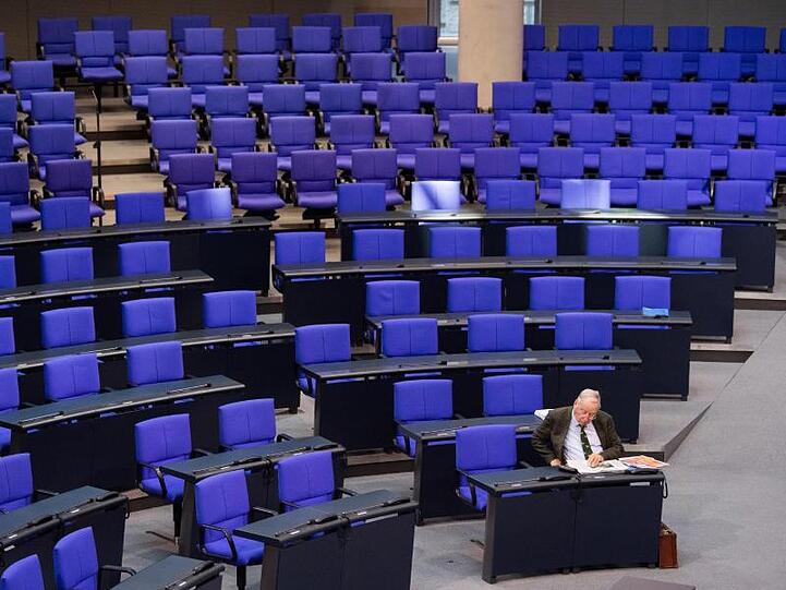 AfD-Fraktionschef Alexander Gauland im Plenarsaal des Bundestags.