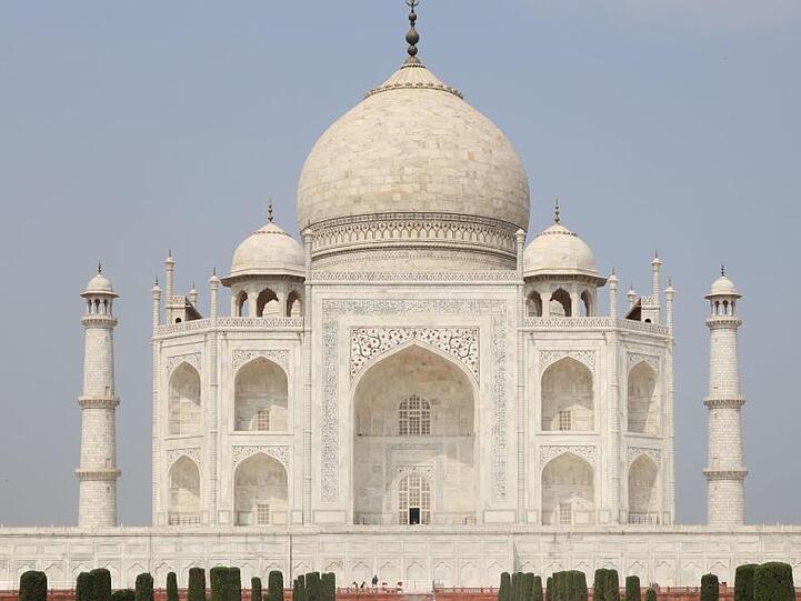 Das historischen Taj Mahal in Agra.