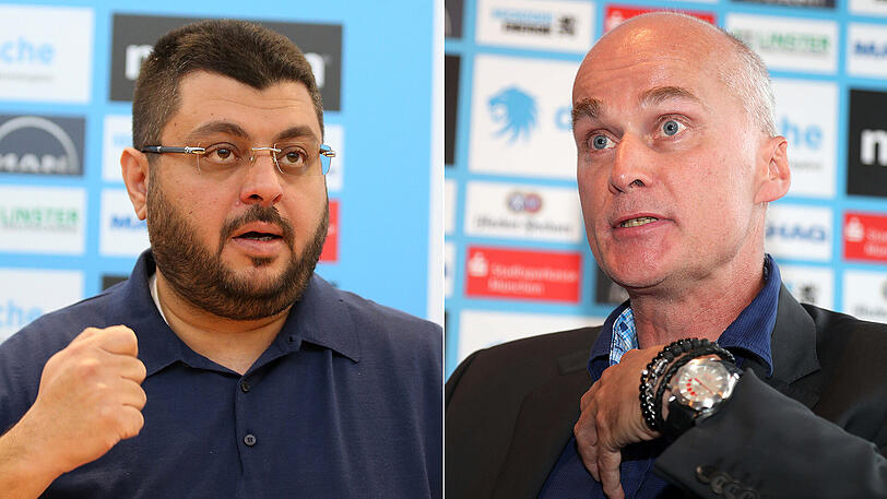 Verhärtete Fronten: 1860-Investor Hasan Ismaik (links) und 1860-Interimspräsident Robert Reisinger.
