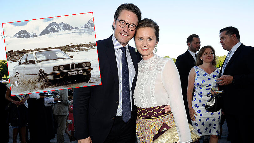 Andreas Scheuer (hier mit Ehefrau Sabine) besitzt den alten BMW von Strauß (Symbolfoto).