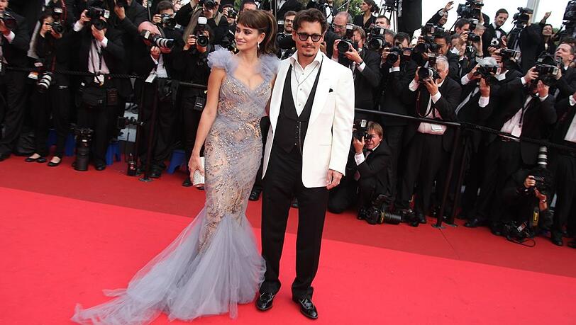 Johnny Depp und Penélope Cruz im Jahr 2011 in Cannes.