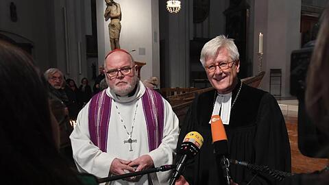Kardinal Marx und EKD-Vorsitzender Bedford-Strohm. Foto: Felix Hörhager/dpa/Archivbild