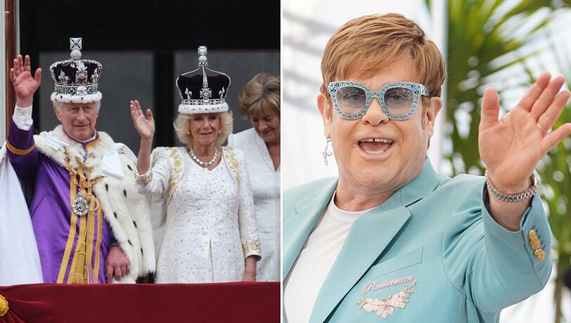 Elton John (r.) hat via Instagram Charles III. zur Krönung gratuliert.