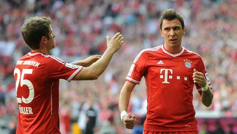 Doppeltorschütze gegen Hertha BSC: Mario Mandzukic (r.). Doppeltorschütze gegen Hertha BSC: Mario Mandzukic (r.).