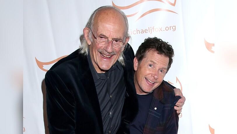 Seit den Dreharbeiten zu "Zurück in die Zukunft" gut befreundet: Michael J. Fox (r.) und Christopher Lloyd. Seit den Dreharbeiten zu "Zurück in die Zukunft" gut befreundet: Michael J. Fox (r.) und Christopher Lloyd.